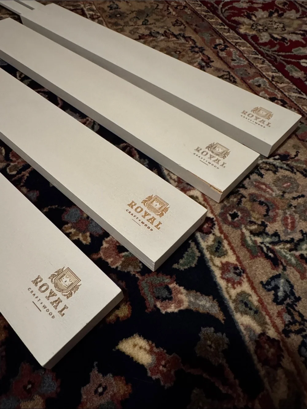 Set of 4 Royal Craft Wood Adjustable Bamboo Drawer Dividers